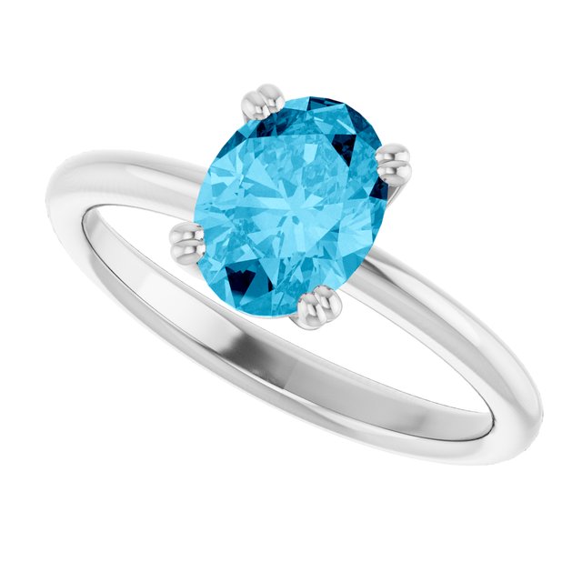 Natural Aquamarine | Oval | 8 x 6mm
