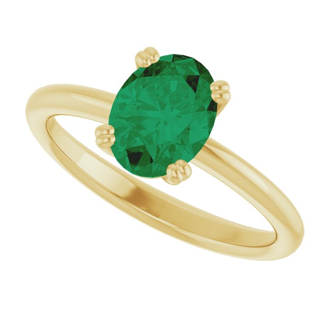 Lab-Grown Emerald | Oval | 8 x 6mm