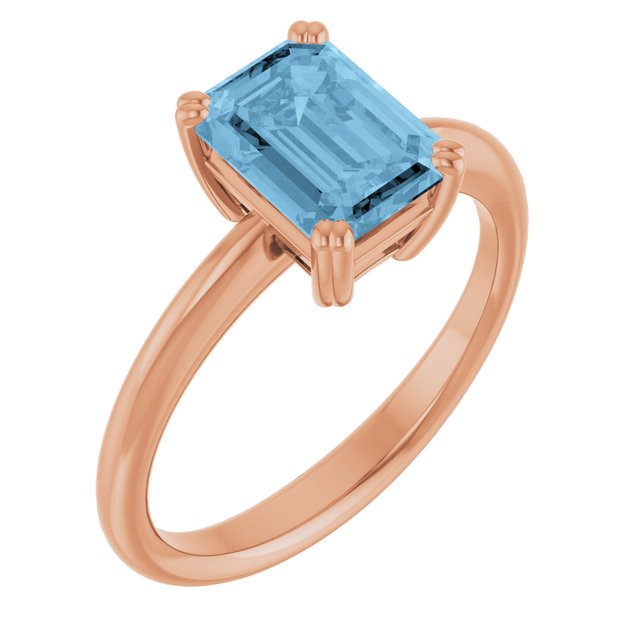 Natural Sky Blue Topaz | Emerald | 8 x 6mm