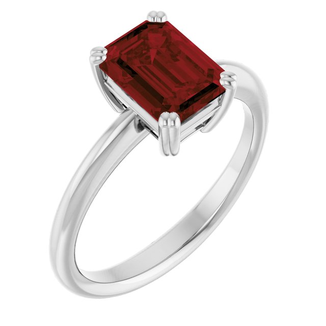 Natural Mozambique Garnet | Emerald | 8 x 6mm