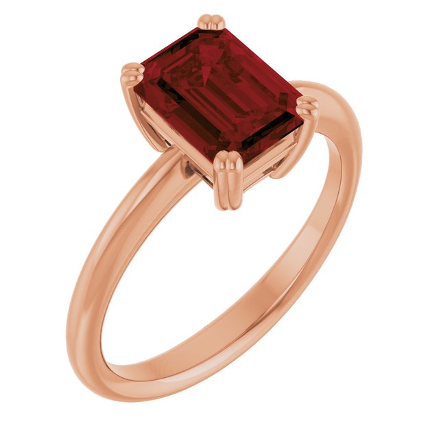 Natural Mozambique Garnet | Emerald | 8 x 6mm