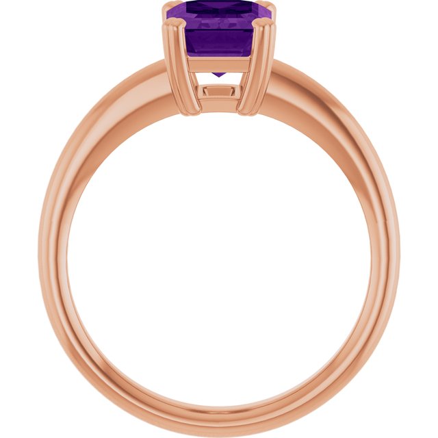 Natural Amethyst | Emerald | 8 x 6mm