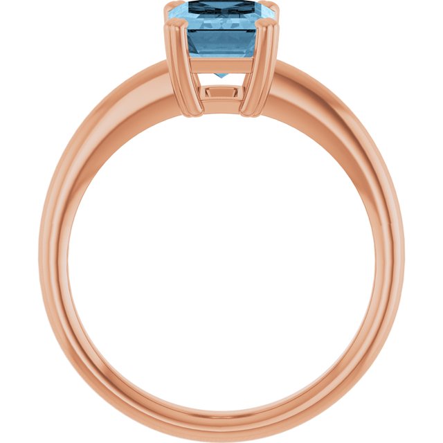 Natural Sky Blue Topaz | Emerald | 8 x 6mm