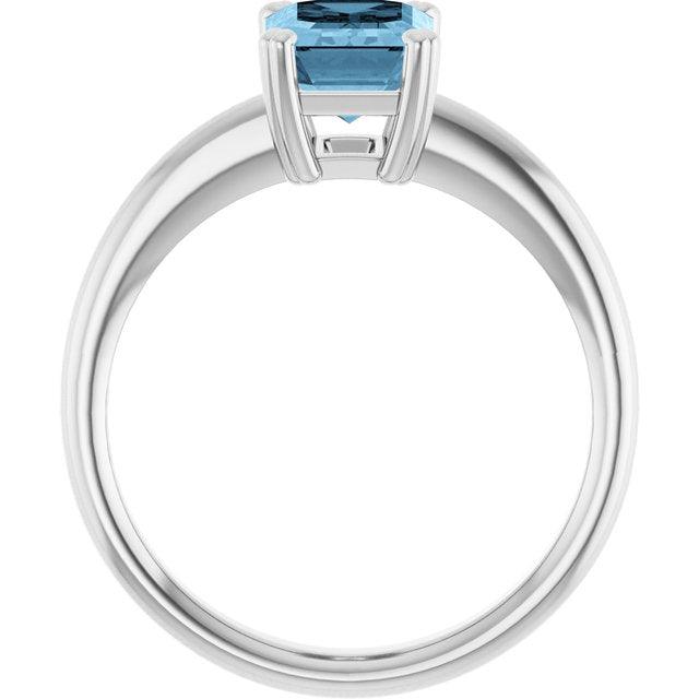 Natural Sky Blue Topaz | Emerald | 8 x 6mm
