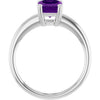 Natural Amethyst | Emerald | 8 x 6mm