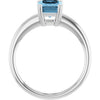 Natural Sky Blue Topaz | Emerald | 8 x 6mm
