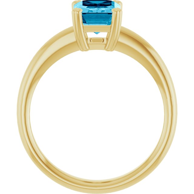 Natural Aquamarine | Emerald | 8 x 6mm