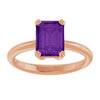 Natural Amethyst | Emerald | 8 x 6mm