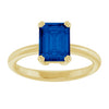 Lab-Grown Blue Sapphire | Emerald | 8 x 6mm