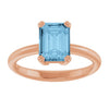 Natural Sky Blue Topaz | Emerald | 8 x 6mm