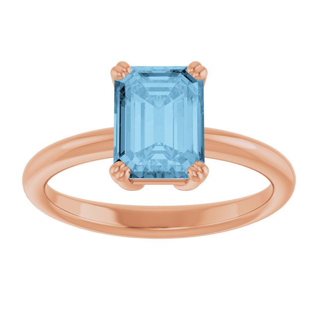 Natural Sky Blue Topaz | Emerald | 8 x 6mm