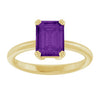 Natural Amethyst | Emerald | 8 x 6mm