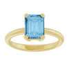 Natural Sky Blue Topaz | Emerald | 8 x 6mm