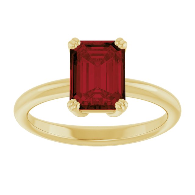 Natural Mozambique Garnet | Emerald | 8 x 6mm
