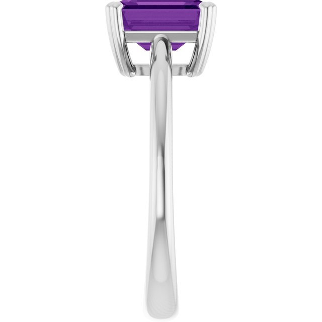Natural Amethyst | Emerald | 8 x 6mm