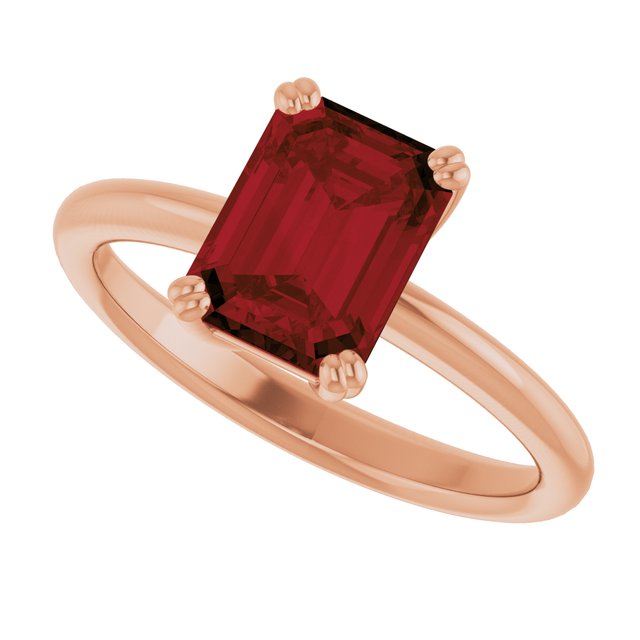 Natural Mozambique Garnet | Emerald | 8 x 6mm