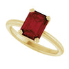 Natural Mozambique Garnet | Emerald | 8 x 6mm