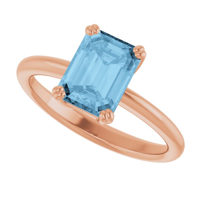 Natural Sky Blue Topaz | Emerald | 8 x 6mm