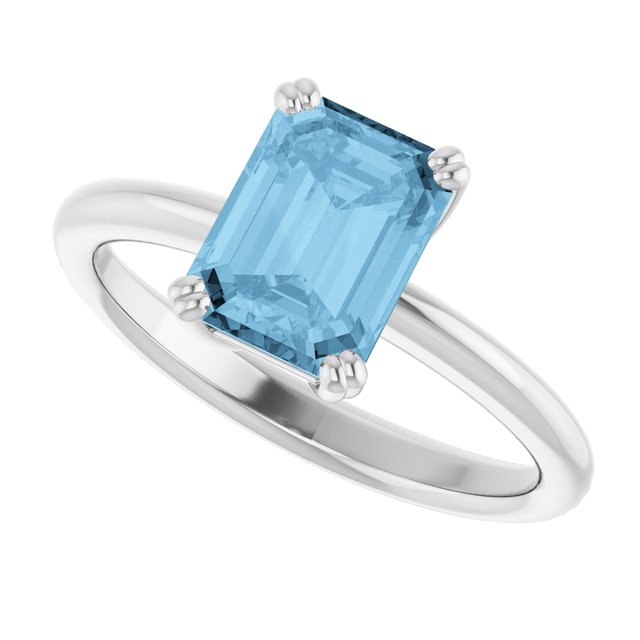 Natural Sky Blue Topaz | Emerald | 8 x 6mm