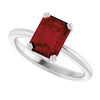 Natural Mozambique Garnet | Emerald | 8 x 6mm