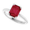 Lab-Grown Ruby | Emerald | 8 x 6mm
