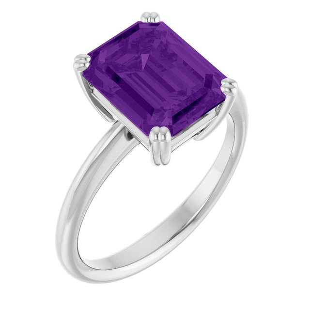 Natural Amethyst | Emerald | 10 x 8mm