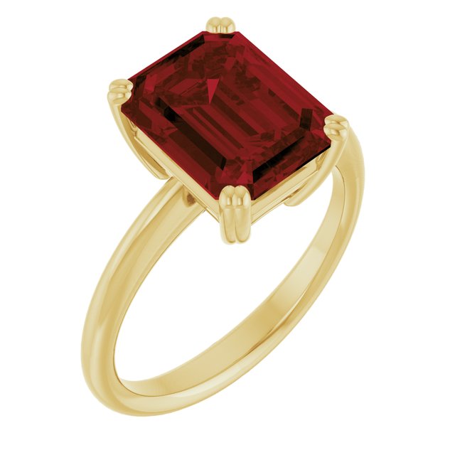 Natural Mozambique Garnet | Emerald | 10 x 8mm