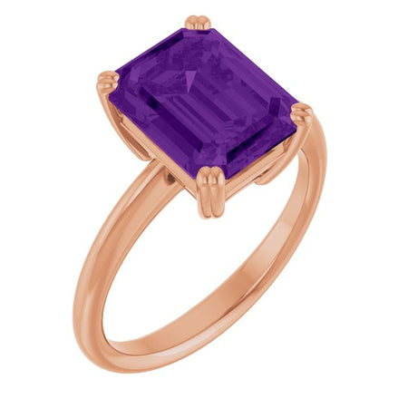 Natural Amethyst | Emerald | 10 x 8mm