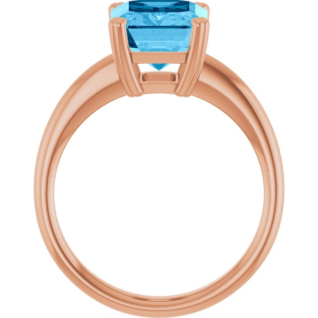 Natural Swiss Blue Topaz | Emerald | 10 x 8mm