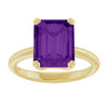 Natural Amethyst | Emerald | 10 x 8mm