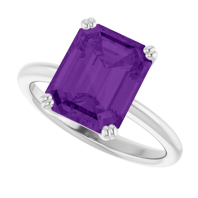 Natural Amethyst | Emerald | 10 x 8mm