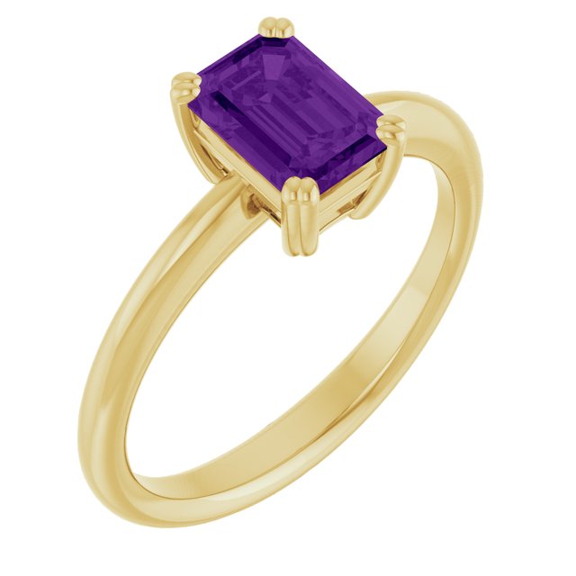 Natural Amethyst | Emerald | 7 x 5mm