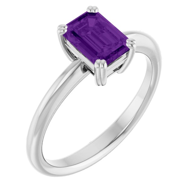 Natural Amethyst | Emerald | 7 x 5mm