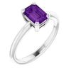Natural Amethyst | Emerald | 7 x 5mm