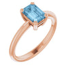 Natural Sky Blue Topaz | Emerald | 7 x 5mm