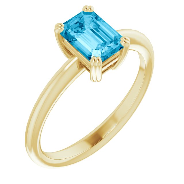 Natural Aquamarine | Emerald | 7 x 5mm