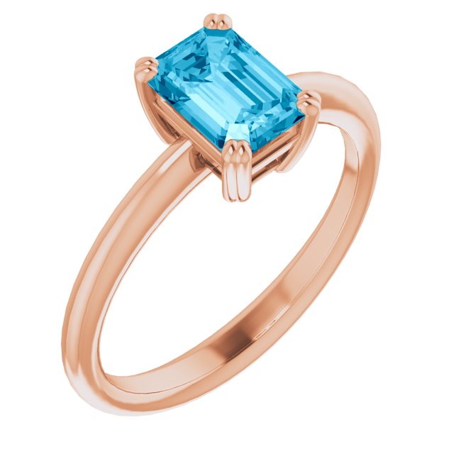 Natural Aquamarine | Emerald | 7 x 5mm