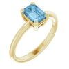 Natural Sky Blue Topaz | Emerald | 7 x 5mm