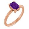 Natural Amethyst | Emerald | 7 x 5mm