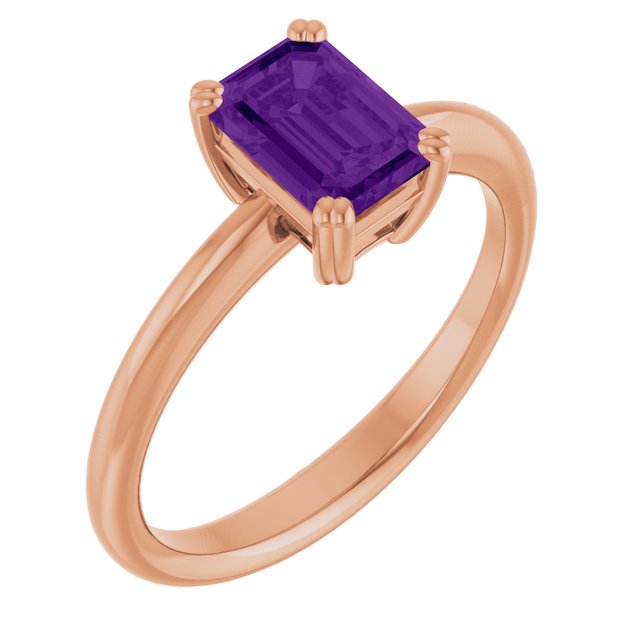 Natural Amethyst | Emerald | 7 x 5mm