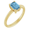 Natural Sky Blue Topaz | Emerald | 7 x 5mm