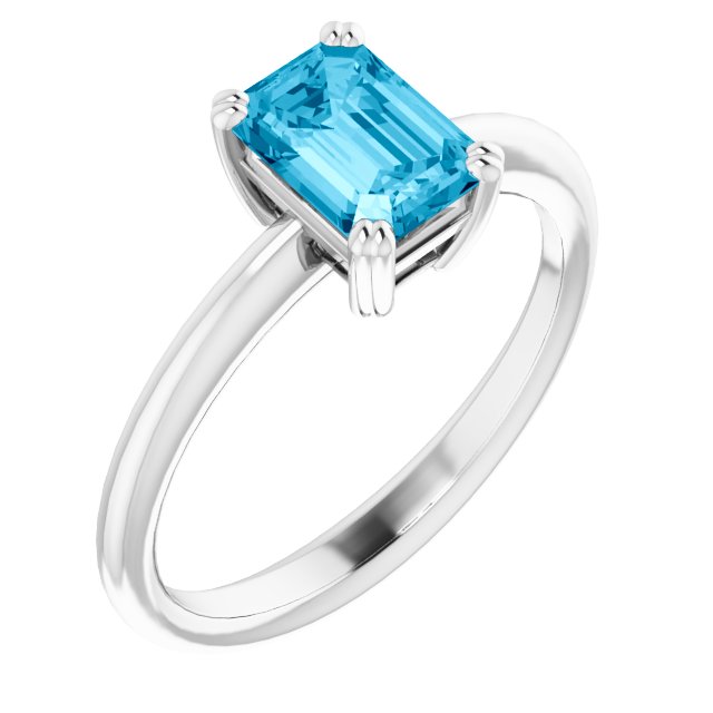 Natural Aquamarine | Emerald | 7 x 5mm