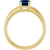 Lab-Grown Blue Sapphire | Emerald | 7 x 5mm