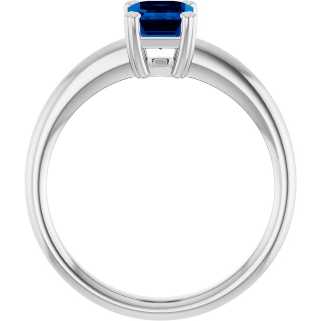 Lab-Grown Blue Sapphire | Emerald | 7 x 5mm