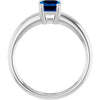 Lab-Grown Blue Sapphire | Emerald | 7 x 5mm