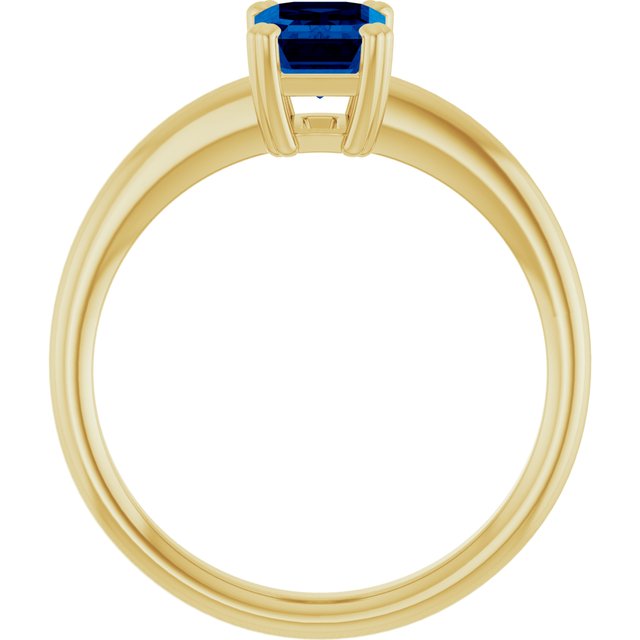 Lab-Grown Blue Sapphire | Emerald | 7 x 5mm