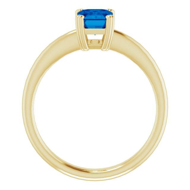 Lab-Grown Blue Sapphire | Emerald | 7 x 5mm