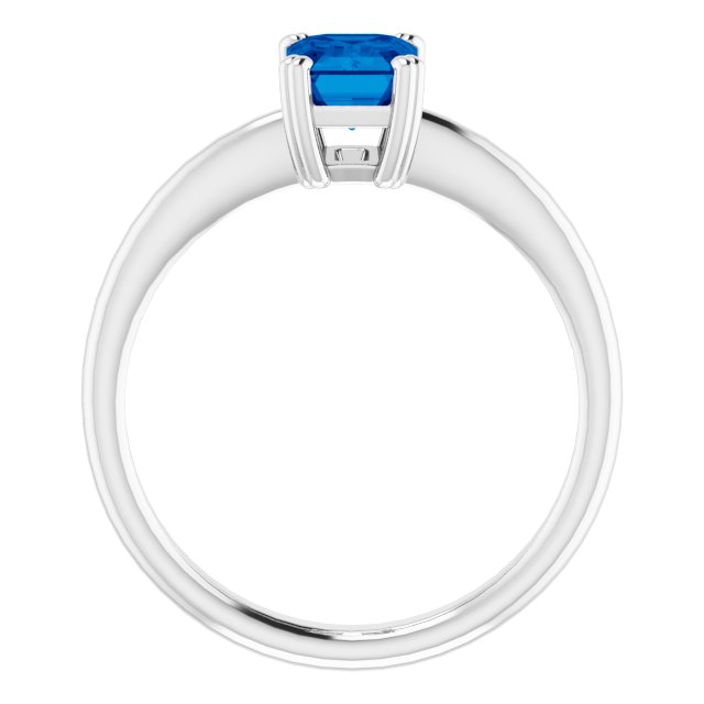 Lab-Grown Blue Sapphire | Emerald | 7 x 5mm