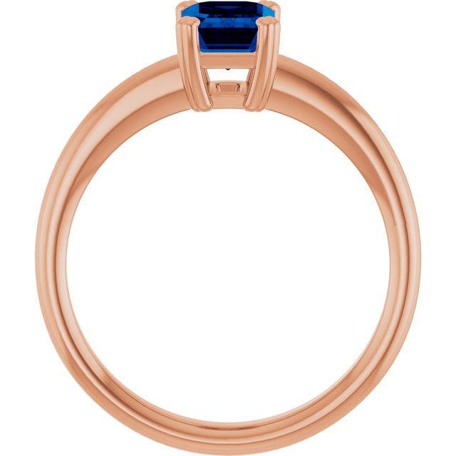 Lab-Grown Blue Sapphire | Emerald | 7 x 5mm