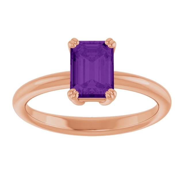 Natural Amethyst | Emerald | 7 x 5mm